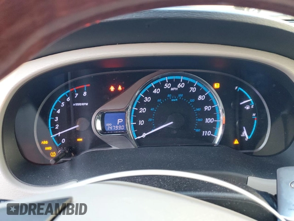 2013 Toyota Sienna XLE with VIN 5TDDK3DC7DS057882, listed as a Copart auction lot 47300525 with 147,990 mi miles and Salvage Title. Bid and sale history available at DreamBid. Image 9.