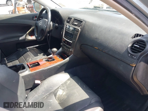 2006 Lexus IS 250 with VIN JTHCK262762005185, listed as a IAAI auction lot 42260912 with 131,653 mi miles and . Bid and sale history available at DreamBid. Image 5.