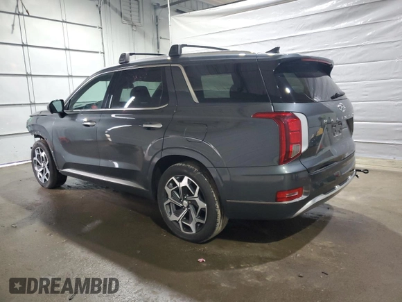 2022 Hyundai Palisade Calligraphy z VIN KM8R7DHE0NU411145, wystawiony jako Copart lot #47930585 z przebiegiem 63 027 mil mil oraz Szkoda całkowita • Salvage title. Historia ofert i sprzedaży dostępna na DreamBid. Obrazek 2.