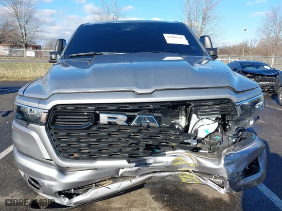 2025 Ram 1500 Big Horn with VIN 1C6RRFFG8SN514034, listed as a IAAI auction lot 41080475 with 5,322 mi miles. Bid and sale history available at carsss.com. Image 12.