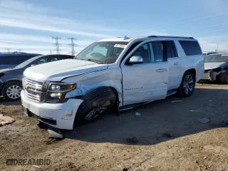 2017 Chevrolet Suburban Premier with VIN 1GNSKJKC5HR345524, listed as a Copart auction lot 44178835 with 112,396 mi miles and Salvage Title. Bid and sale history available at carsss.com. Image 1.