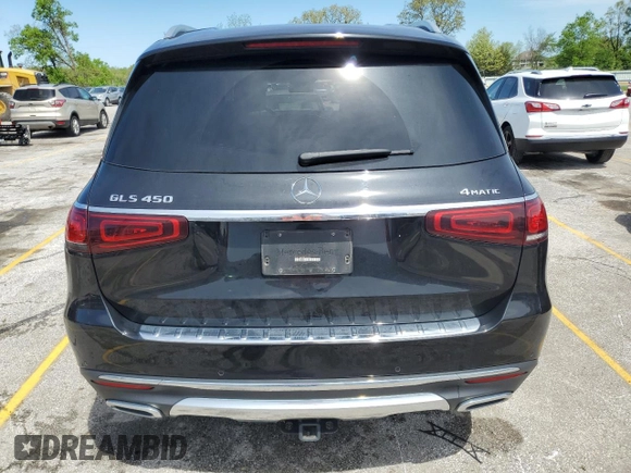 2021 Mercedes-Benz GLS 450 with VIN 4JGFF5KE0MA547652, listed as a Copart auction lot 52721464 with 58,712 mi miles and Salvage Title. Bid and sale history available at DreamBid. Image 6.