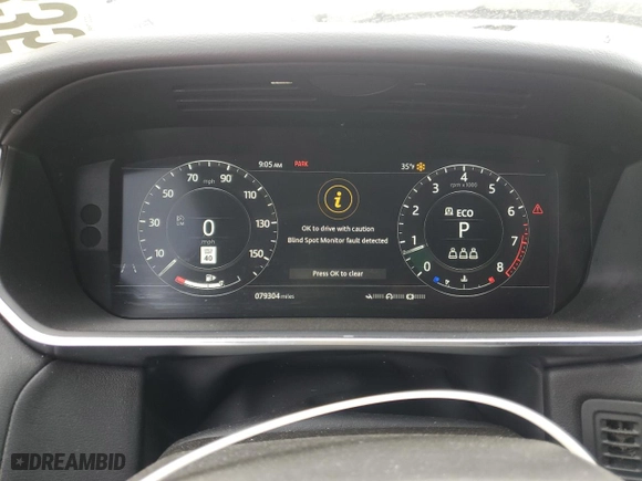 2019 Land Rover Range Rover Sport HSE with VIN SALWR2RV0KA842014, listed as a Copart auction lot 49833525 with 79,304 mi miles and Salvage Title. Bid and sale history available at carsss.com. Image 9.