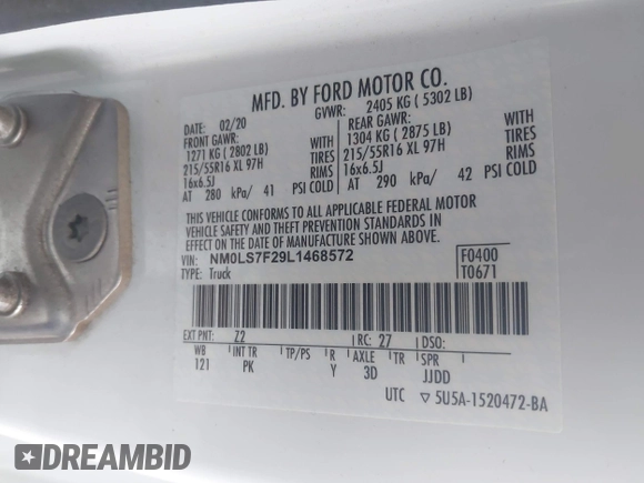2020 Ford Transit Connect XLT с VIN NM0LS7F29L1468572, выставлен на аукционе IAAI как лот 41901681 с пробегом 86 624 миль миль и . История ставок и продаж доступна на DreamBid. Изображение 9.