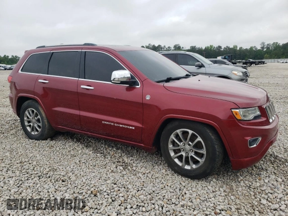 2015 Jeep Grand Cherokee Overland with VIN 1C4RJFCT5FC852946, listed as a Copart auction lot 53521915 with 186,002 mi miles and Clean Title. Bid and sale history available at carsss.com. Image 4.