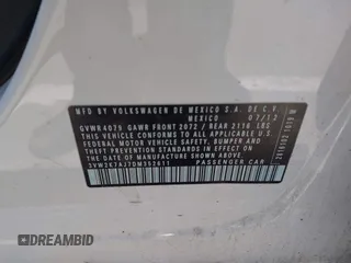 2013 Volkswagen Jetta S с VIN 3VW2K7AJ7DM352611, выставлен на аукционе IAAI как лот 42230997 с пробегом 149 179 миль миль и . История ставок и продаж доступна на DreamBid. Изображение 9.