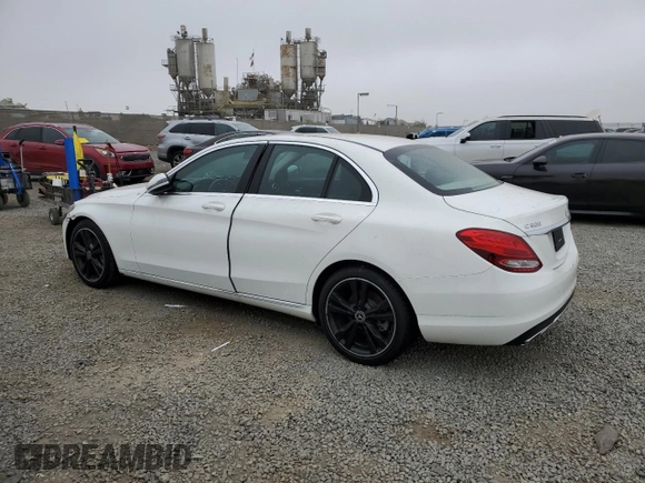 2017 Mercedes-Benz C 300 with VIN 55SWF4JB4HU232306, listed as a Copart auction lot 60287885 with 44,525 mi miles and Salvage title. Bid and sale history available at DreamBid. Image 2.