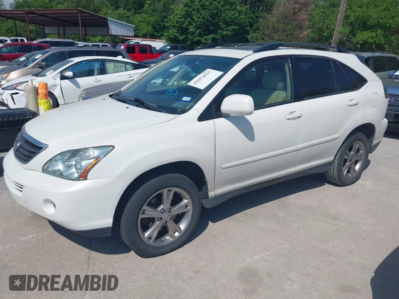 2006 Lexus RX 400h with VIN JTJHW31U560034896, listed as a IAAI auction lot 42053635 with 189,409 mi miles and . Bid and sale history available at DreamBid. Image 2.