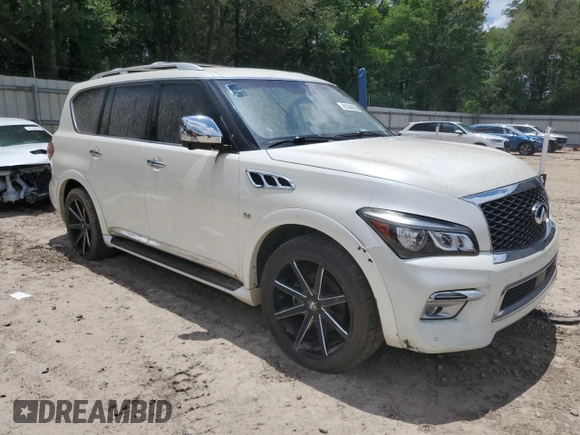 2016 Infiniti QX80 with VIN JN8AZ2NC0G9400613, listed as a Copart auction lot 61346795 with 129,753 mi miles and Clean title. Bid and sale history available at DreamBid. Image 4.