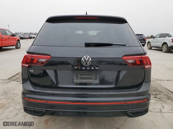 2023 Volkswagen Tiguan SE R-Line Black with VIN 3VVCB7AX0PM115167, listed as a Copart auction lot 48349595 with 36,962 mi miles and Salvage Title. Bid and sale history available at carsss.com. Image 6.