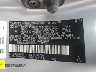 2012 Toyota Sienna LE AAS with VIN 5TDKK3DC8CS183853, listed as a Copart auction lot 51315015 with 178,193 mi miles and Salvage Title. Bid and sale history available at carsss.com. Image 15.