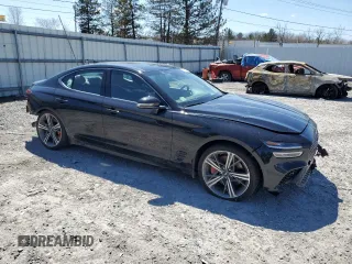 2024 Genesis G70 2.5T with VIN KMTG34SCXRU138219, listed as a Copart auction lot 53567155 with 13,323 mi miles and Salvage title. Bid and sale history available at DreamBid. Image 4.