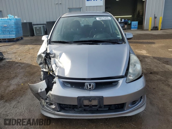2007 Honda Fit Sport with VIN JHMGD38637S012380, listed as a Copart auction lot 48579455 with 149,907 mi miles and Salvage Title. Bid and sale history available at carsss.com. Image 5.