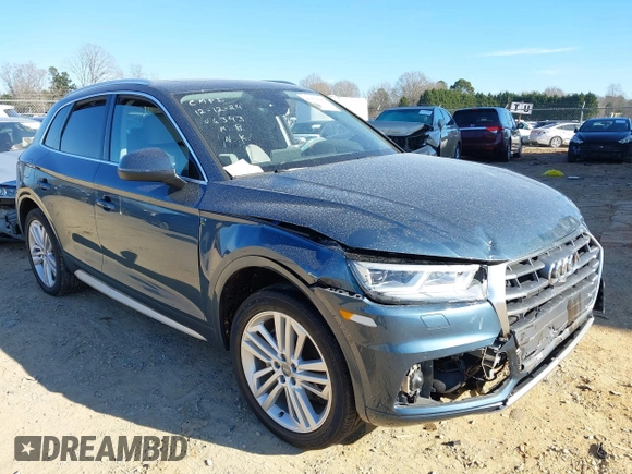 2018 Audi Q5 Prestige with VIN WA1CNAFY9J2126343, listed as a IAAI auction lot 41171845 with 50,518 mi miles. Bid and sale history available at carsss.com. Image 1.