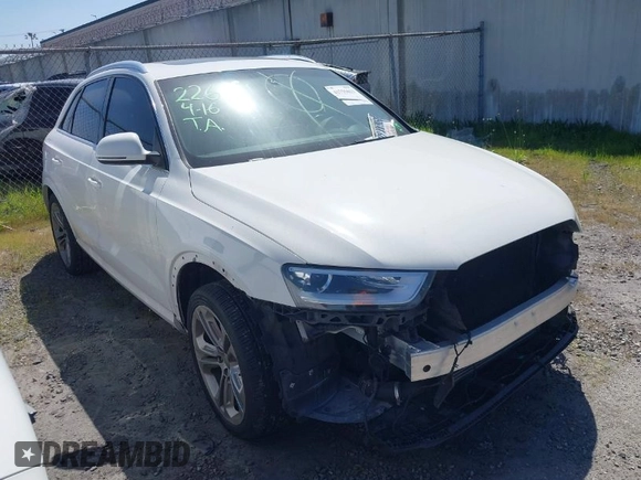 2015 Audi Q3 2.0T Premium Plus with VIN WA1EFCFS9FR002651, listed as a IAAI auction lot 41755613 with 111,281 mi miles. Bid and sale history available at carsss.com. Image 1.