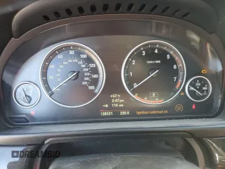 2013 BMW 5 Series 550i with VIN WBAFR9C50DDX80153, listed as a Copart auction lot 43180625 with 128,521 mi miles and Salvage Title. Bid and sale history available at carsss.com. Image 9.