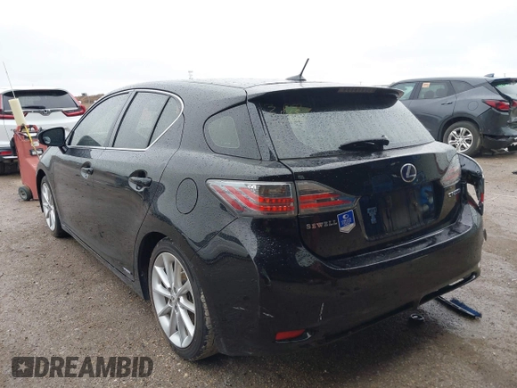 2011 Lexus CT 200h with VIN JTHKD5BH3B2043301, listed as a IAAI auction lot 41958504 with 139,080 mi miles and . Bid and sale history available at carsss.com. Image 3.
