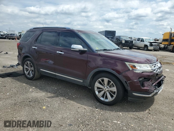 2018 Ford Explorer Limited with VIN 1FM5K7F85JGC69752, listed as a Copart auction lot 55360265 with 92,877 mi miles and Salvage title. Bid and sale history available at DreamBid. Image 4.
