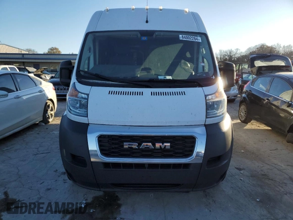 2020 Ram ProMaster Cargo with VIN 3C6TRVDG9LE110166, listed as a Copart auction lot 84002284 with 418,919 mi miles and Clean Title. Bid and sale history available at carsss.com. Image 5.