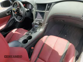 2021 Infiniti Q60 Red Sport 400 with VIN JN1FV7LL1MM560170, listed as a Copart auction lot 58329605 with 35,742 mi miles and Non repairable. Bid and sale history available at DreamBid. Image 8.