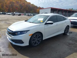 2019 Honda Civic Sedan Sport with VIN 2HGFC2F84KH557097, listed as a IAAI auction lot 40681279 with 177,696 mi miles. Bid and sale history available at carsss.com. Image 17.