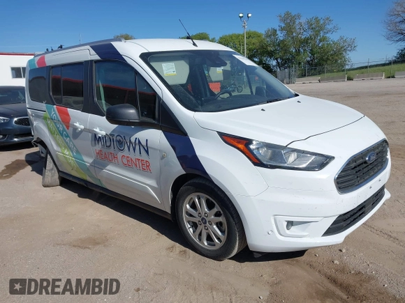 2021 Ford Transit Connect XLT with VIN NM0GE9F29M1500362, listed as a IAAI auction lot 42266265 with 63,273 mi miles and . Bid and sale history available at DreamBid. Image 1.