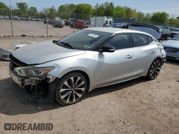 2016 Nissan Maxima SR z VIN 1N4AA6AP8GC403562, wystawiony jako Copart lot #55181945 z przebiegiem 148 608 mil mil oraz Szkoda całkowita • Salvage title. Historia ofert i sprzedaży dostępna na DreamBid. Obrazek 1.
