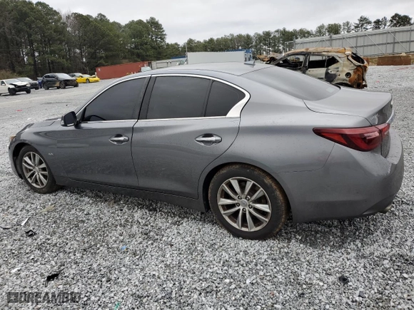 2018 Infiniti Q50 2.0t PURE with VIN JN1CV7APXJM240057, listed as a Copart auction lot 41399205 with 105,974 mi miles and Salvage Title. Bid and sale history available at carsss.com. Image 2.