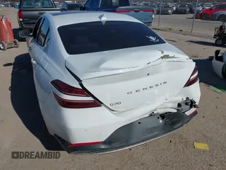 2022 Genesis G70 2.0T with VIN KMTG34TA7NU103998, listed as a IAAI auction lot 41144708 with 88,553 mi miles. Bid and sale history available at carsss.com. Image 6.
