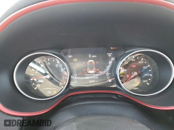2020 Jeep Compass Trailhawk with VIN 3C4NJDDB3LT189398, listed as a Copart auction lot 88671285 with 75,672 mi miles and Salvage title. Bid and sale history available at DreamBid. Image 9.