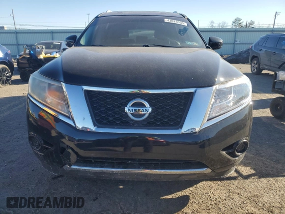 2013 Nissan Pathfinder Platinum with VIN 5N1AR2MMXDC646357, listed as a Copart auction lot 43023005 with 101,309 mi miles and Salvage Title. Bid and sale history available at carsss.com. Image 5.