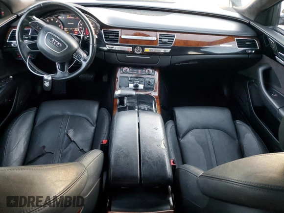 2012 Audi A8 L with VIN WAURVAFDXCN017238, listed as a Copart auction lot 52631965 with 138,162 mi miles and Salvage Title. Bid and sale history available at carsss.com. Image 8.