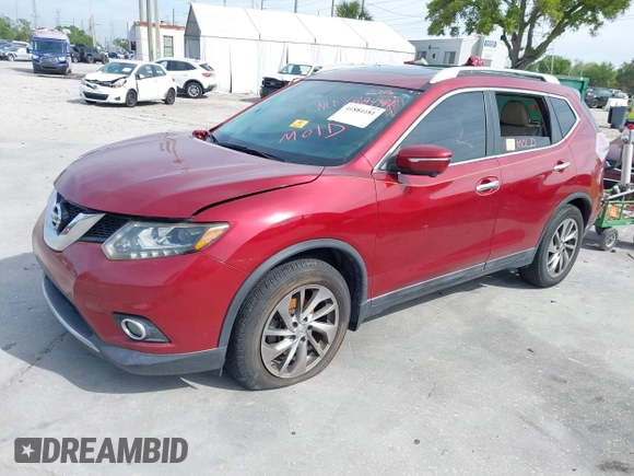 2014 Nissan Rogue SV with VIN 5N1AT2MT6EC780907, listed as a IAAI auction lot 41884181 with Not Provided miles and . Bid and sale history available at carsss.com. Image 2.