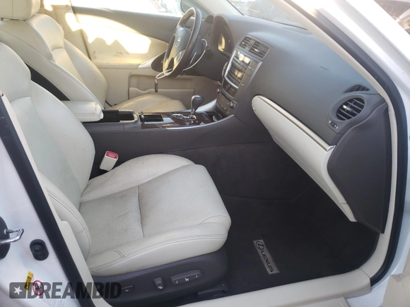 2012 Lexus IS 250 with VIN JTHCF5C29C5056384, listed as a Copart auction lot 58267200 with 104,854 mi miles and Salvage Title. Bid and sale history available at DreamBid. Image 5.