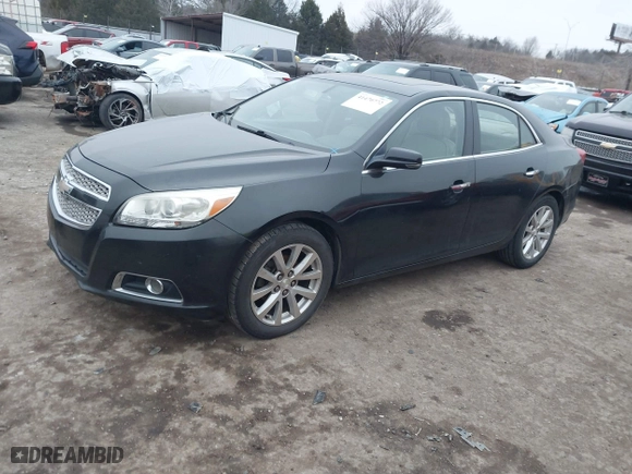 2013 Chevrolet Malibu LTZ with VIN 1G11H5SA1DF123107, listed as a IAAI auction lot 41470772 with 202,752 mi miles. Bid and sale history available at carsss.com. Image 2.