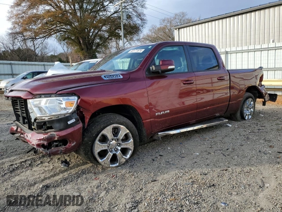 2022 Ram 1500 Big Horn with VIN 1C6SRFMT3NN265986, listed as a Copart auction lot 83177674 with 27,077 mi miles and Salvage title. Bid and sale history available at DreamBid. Image 1.