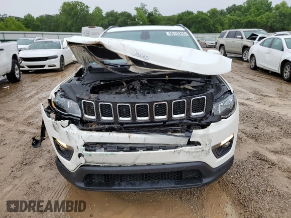 2020 Jeep Compass Latitude with VIN 3C4NJCBBXLT158971, listed as a Copart auction lot 56140245 with 38,212 mi miles and Salvage title. Bid and sale history available at DreamBid. Image 5.