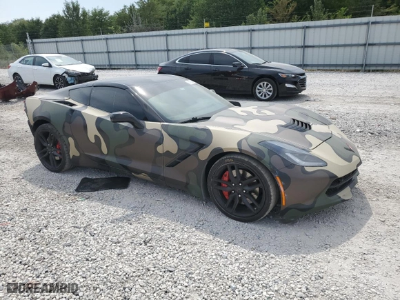 2016 Chevrolet Corvette Z51 2LT with VIN 1G1YK2D75G5108670, listed as a Copart auction lot 66790664 with 95,642 mi miles and Salvage Title. Bid and sale history available at carsss.com. Image 4.