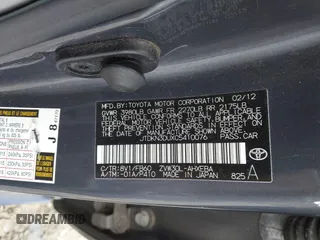 2012 Toyota Prius One with VIN JTDKN3DUXC5410076, listed as a IAAI auction lot 42191581 with 244,502 mi miles. Bid and sale history available at carsss.com. Image 9.