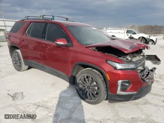 2022 Chevrolet Traverse RS with VIN 1GNERJKW9NJ136221, listed as a Copart auction lot 83496934 with 61,538 mi miles and Salvage Title. Bid and sale history available at carsss.com. Image 4.
