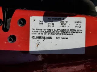1998 Pontiac Sunfire z VIN 4G2JB32T7WB202549, wystawiony jako Copart lot #75095294 z przebiegiem 38 312 mil mil oraz Szkoda całkowita • Salvage title. Historia ofert i sprzedaży dostępna na DreamBid. Obrazek 12.
