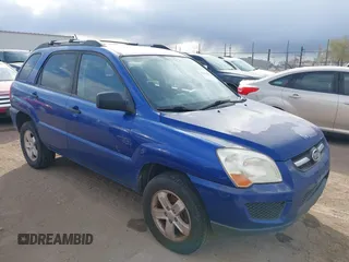 2009 Kia Sportage LX with VIN KNDJF723X97613377, listed as a IAAI auction lot 41454472 with 167,790 mi miles. Bid and sale history available at carsss.com. Image 1.