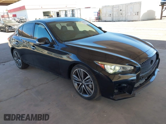 2014 Infiniti Q50 Premium with VIN JN1BV7AP9EM688811, listed as a IAAI auction lot 41483058 with 95,204 mi miles and . Bid and sale history available at DreamBid. Image 1.