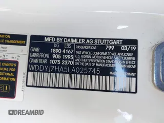 2020 Mercedes-Benz AMG GT with VIN WDDYJ7HA5LA025745, listed as a IAAI auction lot 42040819 with 25,393 mi miles. Bid and sale history available at carsss.com. Image 9.
