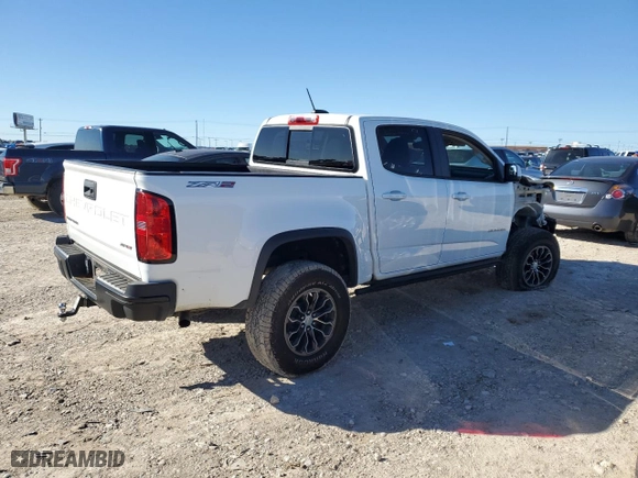 2021 Chevrolet Colorado 4WD ZR2 with VIN 1GCGTEEN8M1285957, listed as a Copart auction lot 81277664 with 55,615 mi miles and Salvage Title. Bid and sale history available at carsss.com. Image 3.
