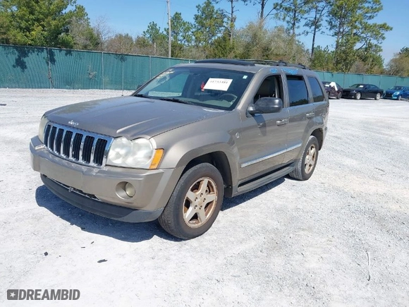 2005 Jeep Grand Cherokee Limited with VIN 1J4HR58N05C523654, listed as a IAAI auction lot 41733481 with 1 mi miles. Bid and sale history available at carsss.com. Image 2.
