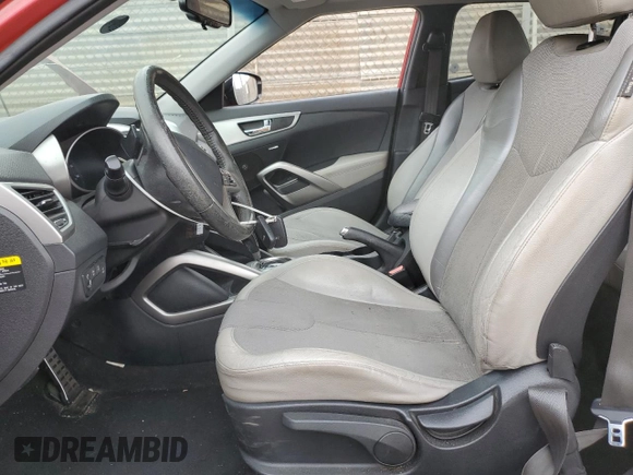 2012 Hyundai Veloster w/Gray Int with VIN KMHTC6AD8CU026797, listed as a Copart auction lot 58638025 with 149,144 mi miles and Clean title. Bid and sale history available at DreamBid. Image 7.