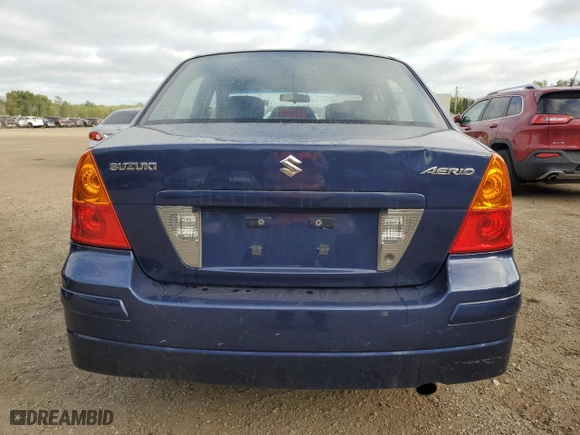 2005 Suzuki Aerio S with VIN JS2RA61S955250683, listed as a Copart auction lot 69746534 with 251,452 mi miles and Salvage Title. Bid and sale history available at carsss.com. Image 6.