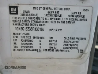 2006 Chevrolet Tahoe LT z VIN 1GNEC13Z36R133165, wystawiony jako Copart lot #50787575 z przebiegiem 119 303 mil mil oraz Szkoda całkowita • Salvage title. Historia ofert i sprzedaży dostępna na DreamBid. Obrazek 13.