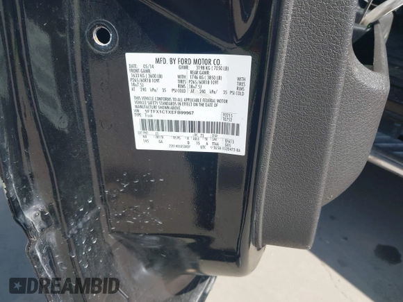 2014 Ford F-150 XL with VIN 1FTFX1CTXEFB99967, listed as a IAAI auction lot 41857505 with 170,478 mi miles. Bid and sale history available at carsss.com. Image 9.